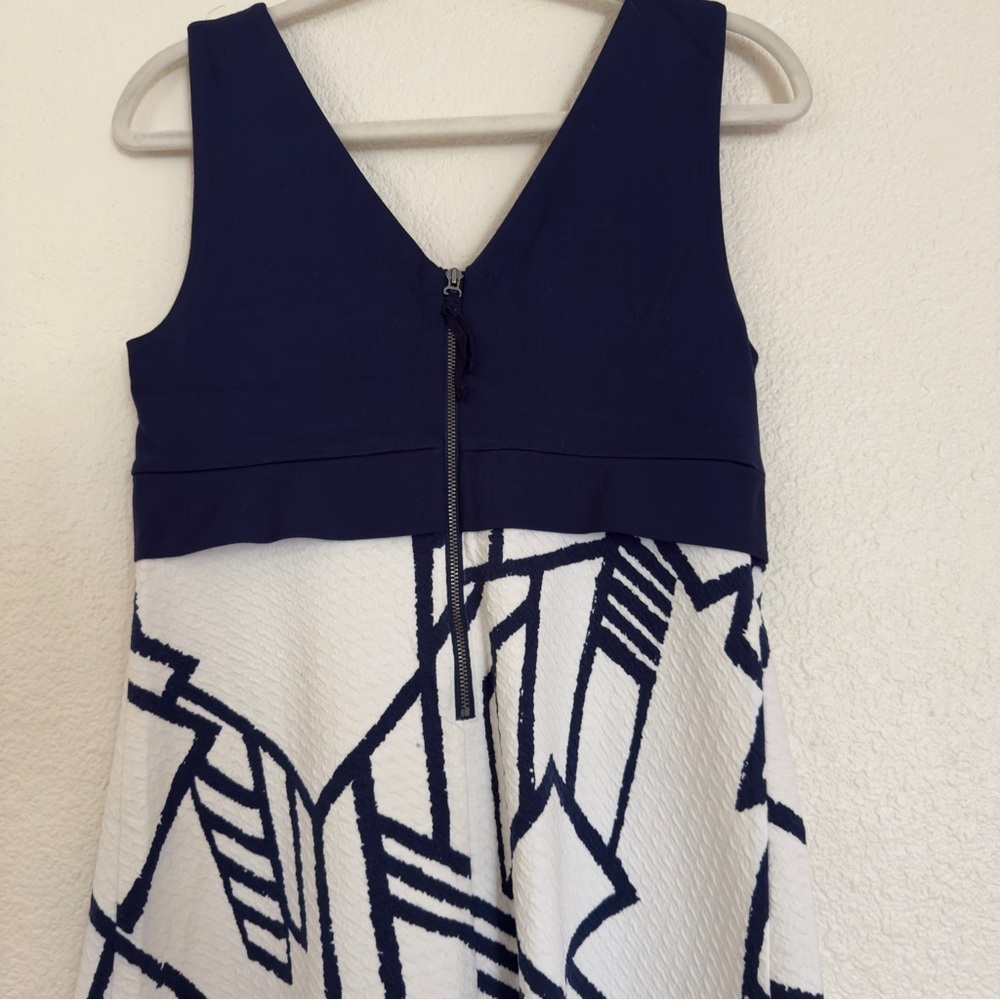 Anthropologie HD in Paris Ardmore Dress White & Navy Blue SZ US 8 - Picture 9 of 9